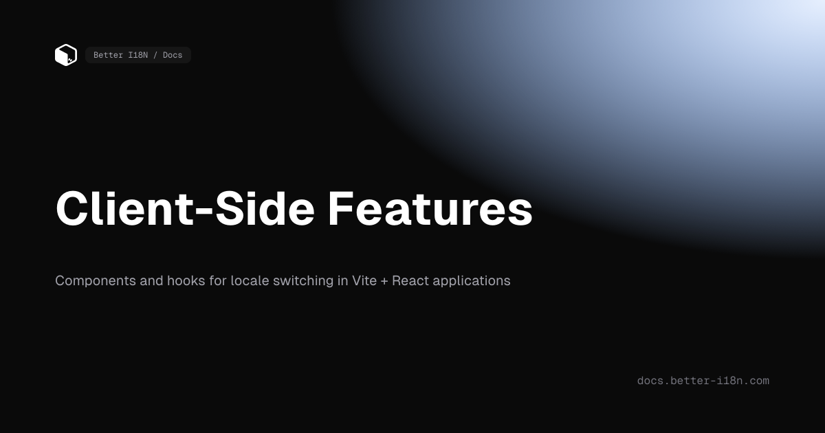 Client-Side Features - Better I18N