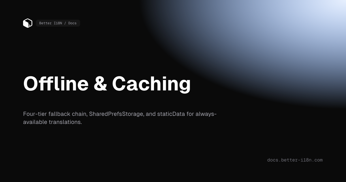 Offline & Caching - Better I18N