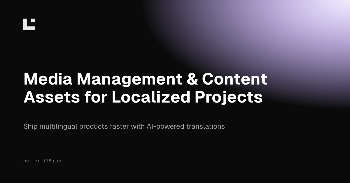 Media Management & Content Assets for Localized Projects